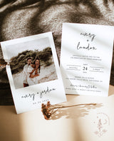 Minimalist Wedding Invitation Template | Editable Minimalist Wedding Invite