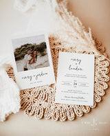 Minimalist Wedding Invitation Template | Editable Minimalist Wedding Invite