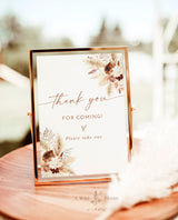 Boho Favors Sign | Fall Favors Wedding Sign Template 