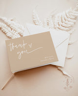 Minimalist Thank You Card Template | Beige Thank You Cards