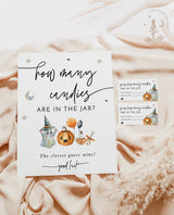 Halloween Guess How Many Candies Baby Shower Game | Pumpkin Baby Shower Game