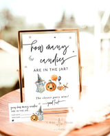 Halloween Guess How Many Candies Baby Shower Game | Pumpkin Baby Shower Game