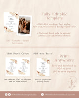 Boho Wedding Invitation Template | Fall Wedding Invite