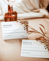 Fall Wedding RSVP Card | Terracotta Wedding Invitation Insert Card