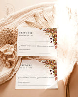 Fall Wedding RSVP Card | Terracotta Wedding Invitation Insert Card