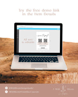 QR Code Sign | Minimalist Scan to Pay Sign | CashApp Payment Sign | Modern Small Business Sign | PayPal Payment Sign | Editable Template M9