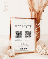 QR Code Sign | Minimalist Scan to Pay Sign