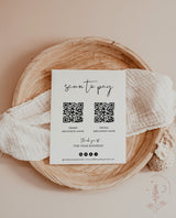 QR Code Sign | Minimalist Scan to Pay Sign