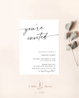 Modern Business Invitation | Minimalist You're Invited Invitation | Special Event Invitation | Business Invitation | Editable Template | M9