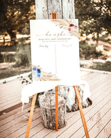 He or She What Will Baby Be Sign | Gender Guess Board | Gender Neutral Baby Shower | He or She Gender Reveal | Boho Baby Shower | A4