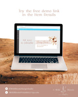 Boho Buffet Card Template | Pampas Grass Buffet Cards | Modern Wedding Buffet Cards | Food Labels | Wedding Buffet Card | A4