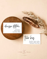 Minimalist Buffet Card Template | Buffet Cards