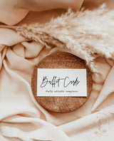 Minimalist Buffet Card Template | Buffet Cards