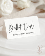 Minimalist Buffet Card Template | Buffet Cards