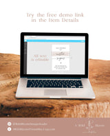 Minimalist Wedding 4x6" Sign | Customizable Wedding Signage | Modern Wedding Sign | Minimalist Shower Sign | Editable Template | M9