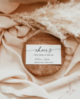 Drink Ticket Template | Minimalist Drink Ticket | This One's On Us | Modern Wedding Drink Ticket | Free Drink Voucher | Editable Template M9