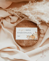 Fall Diaper Raffle Card Template | Diaper Raffle Ticket