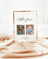 Photo Table Numbers | Modern Minimalist Wedding Table Numbers | Picture Table Numbers | Wedding Photo Table Numbers | Editable Template | M9