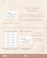 Minimalist Display Shower Card | Modern Display Shower Card