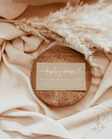 Minimalist Display Shower Card | Beige Display Shower Card | Boho Bridal Display Shower Insert | Fall Baby Shower | BM1