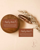 Terracotta Display Shower Card | Minimal Display Shower Card