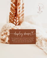 Terracotta Display Shower Card | Minimal Display Shower Card