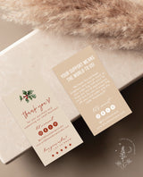Boho Small Business Thank You Card | Winter Thank You Card Template