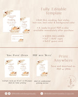 Boho Guess How Many Candies Baby Shower Game | Pumpkin Baby Shower Game | Printable Candy Game | Bohemian Baby Shower Game | A4