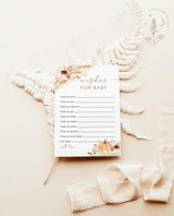 Boho Wishes for Baby Shower Card | Pumpkin Baby Shower