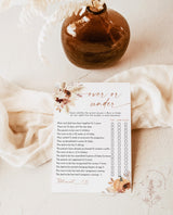 Over or Under Baby Shower Game | Boho Baby Shower