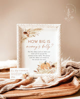 How Big is Mommy's Belly Game | Boho Baby Shower Game