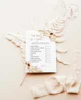 The Price is Right Baby Shower Game | Boho Baby Shower Game | Pampas Grass Shower Game | Bohemian Baby Shower Game | Editable Template | A4