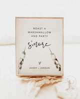 S'more Wedding Sign | Modern Minimalist S'more Sign