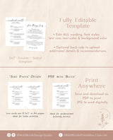 Minimalist Wedding Events Card | Modern Weekend Events