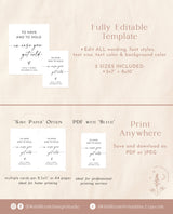 Wedding Blanket Sign | Minimalist Wedding | Modern Wedding | To Have and To Hold In Case You Get Cold | Editable Template | M9