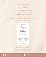 Minimalist Rehearsal Dinner Evite | Digital Rehearsal Text Invite | Mexican Rehearsal Dinner | All You Need is Love + Tacos | M9