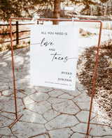 All You Need is Love and Tacos Sign | Minimalist Love & Tacos | Mexican Rehearsal Dinner | Taco Bar Wedding Sign | Editable Template | M9