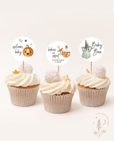 Halloween Cupcake Toppers | Pumpkin Baby Shower