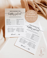 Who Knows Birthday Girl Best Game | Minimalist Birthday Party