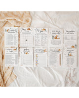 Halloween Baby Shower Games | Pumpkin Baby Shower Game Bundle