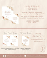 Boho Masks Available Sign | Please Wear A Mask Sign | Pampas Grass Wedding Masks Sign | Covid Wedding Signs | Bohemian Wedding | A4