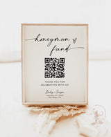 Honeymoon Fund QR Code Sign | Wedding Honeymoon Fund Sign