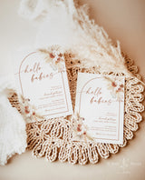 Pampas Grass Twins Baby Shower Invite | Boho Twin Baby Shower