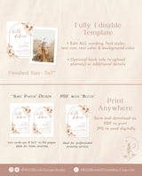 Pampas Grass Twins Baby Shower Invite | Boho Twin Baby Shower