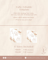 Boho Baby Shower Welcome Sign | Pampas Grass Baby Shower Welcome Poster