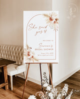 Boho Bridal Shower Welcome Sign | She Said Yes