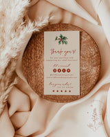 Boho Small Business Thank You Card | Winter Thank You Card Template