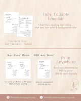 Minimalist Wedding Program | Order of Service | Winter Wedding | Modern Wedding Program | Boho Wedding Program | Editable Template | M9