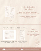 Modern Wedding Program | Fall Wedding | Order of Service | Desert Wedding Program | Terracotta Wedding Program | Editable Template | M9