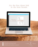 Minimalist Wedding Program Poster | Boho Wedding Program Sign | Modern Wedding Program Sign | Order of Service Poster | Editable Template M9